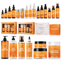 Kit d'installation de perruques avec logo personnalisé, colle à dentelle imperméable, spray fixateur, contrôle des bords, ensemble de soins capillaires pour femmes, vente en gros OEM ODM MOQ