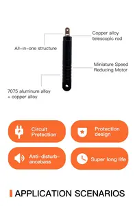 Tùy chỉnh 10 mét đột quỵ Micro mini ature xi lanh điện với lớn lực đẩy tùy chỉnh Telescopic tuyến tính thiết bị truyền động điện