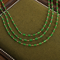 Chaîne clavicule en plaqué or 18 ct étanche ensemble de bijoux de mode en acier inoxydable collier de perles en pierre de cristal bracelet pour femmes