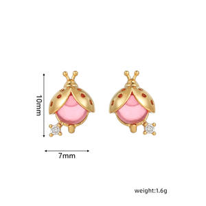 Aretes Pequeños de Zirconia Chapados en Oro, Estilo Animal, para Cartílago y <span class=keywords><strong>Tragus</strong></span>, para Mujer, Joyería de Moda Punk Coreana - Product Image 6