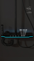 Ensemble de douche numérique intelligent en aluminium spatial de haute qualité, prix de gros, robinet de douche gris