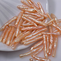 Perles d'eau douce naturelles baroques, fines et en forme de bâton, perles en vrac, 2/8 trous, accessoires faits main DIY