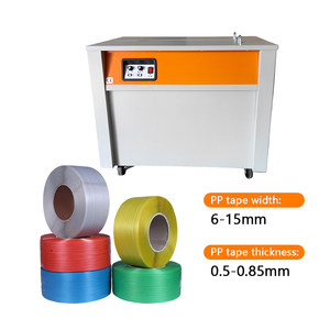 Macchina Reggiatrice Elettrica da Tavolo a Doppio Motore <span class=keywords><strong>per</strong></span> Imballaggio Cartoni 6-15mm PP Vendita Diretta dalla Fabbrica - Product Image 1