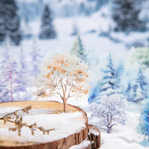 20 autocollants PET par paquet Arbre Ombre dans la <span class=keywords><strong>neige</strong></span> Série Hiver Arbre Aménagement Paysager Manuel Matériaux 6 - Product Image 1