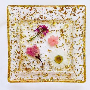 Bol à bijoux en forme d'anneau avec fleurs sèches pressées - Product Image 3