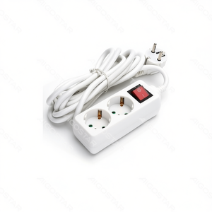 Regleta de Enchufes Alemán de 2 Vías con Adaptador Internacional de 5M, Fuente de Alimentación Eléctrica Doméstica de Plástico para Piezas de Electrodomésticos - Product Image 2