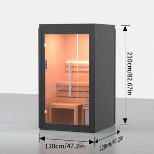 Cao cấp giá bán buôn 2 người ngoài trời đen phòng tắm hơi với 6000W nóng - Product Image 5