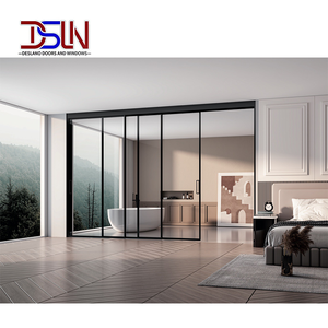 Système de porte coulissante en aluminium sans rail au design minimaliste pour jardin, salle de bain ou porte vitrée arrière - Product Image 5