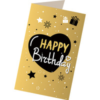 Assortiment de cartes d'anniversaire personnalisées, 6 cartes avec enveloppe et autocollants, pour étudiants, parents, fêtes, vacances, carte postale brillante en feuille d'aluminium