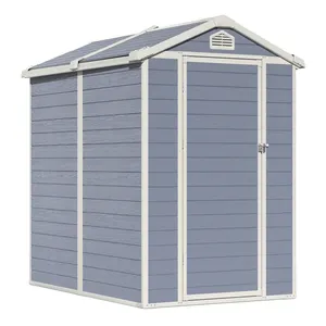 Anti UV resin Outdoor Storage Cabinet 6*8FT Waterproof Garden Shed Garden Storage Bin