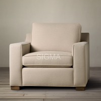 Fauteuil d'appoint carré moderne en tissu de haute qualité, Chesterfield écologique et confortable, mobilier de loisirs pour salon