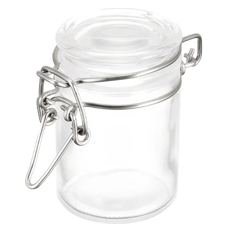 Hang Seng kitchen glass jar customized special thick stainless steel buckle accessories