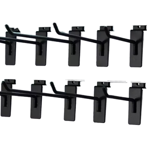 Crochet de présentation mural simple en acier au carbone robuste de luxe, idéal pour l'organisation d'outils dans les garages et systèmes de rangement à panneaux rainurés - Vente chaude - Product Image 1