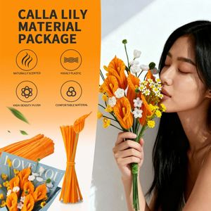 Minimalist Calla Lily <b>DIY</b> <b>Kit</b> Craft a Single Stem of Elegance with Pipe Cleaners Modern Home Sculpture Thoughtful Gift - Product Image 5
