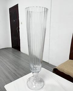 結婚式のイベントテーブルのセンターピースの装飾のためのバルクの背の高いクリアクラシックテラリウムアートガラス花瓶 - Product Image 4