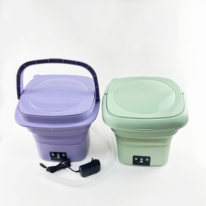 <span class=keywords><strong>Mini</strong></span> lave-linge avec essoreuse, lave-linge électrique compact avec fonction de verrouillage pour enfants, parfait pour une utilisation familiale et en voyage - Product Image 5