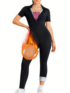 Traje de Sauna de Manga Larga para Mujer, Talla Grande, Transpirable, para Uso Doméstico, Deportivo, Moldeador de Cuerpo - Product Image 4
