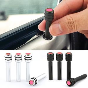 2 Stück universelle Autotürschlossknöpfe aus Aluminiumlegierung mit orangefarbenem Oberteil für die meisten Fahrzeuge - Product Image 2