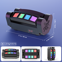 U`King 60W 8 LED RGBW 4-en-1 Mini Projecteur Scénique LED Effet Araignée DMX et Contrôle Sonore Lumière d'Effet Scénique à Tête Mobile