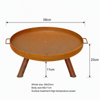 Brasero extérieur résistant aux hautes températures, antirouille, pour barbecue, chauffage, facile à nettoyer, foyer à bois pour patio