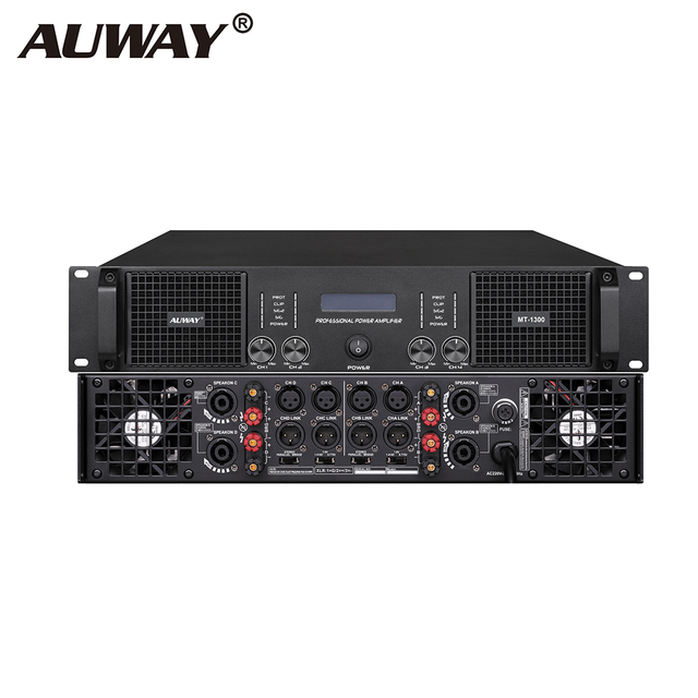 OEM/ODM 4 Channels Power Amplifiers MT1300 1800W/4ohm  High Power Audio Class h Amplifier 2U