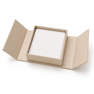 Custom Double Door Magnetic Jewelry <b>Box</b> with foam or satin for Ring Necklace <b>Earring</b> jewelry Packaging and <b>gift</b> store packaging - Product Image 4