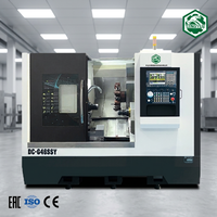 Nuevo Torno CNC de Bancada Inclinada Automático de Alta Precisión con Doble Torreta y Doble Husillo Motorizado DTDS46-36 para Torneado y Fresado de Piezas