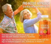 Aeglewell OEM Complément Alimentaire Gommes de Vitamine C pour Soin de la Peau, Blanchiment et Éclat Orange