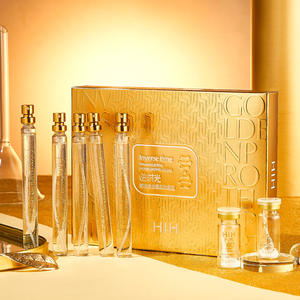 HIHロゴカスタムMOQ 1000ゴールドプロテインペプチドセット リフティング＆タイトニング しわ改善美容サロンセット フェイスセラム - Product Image 3