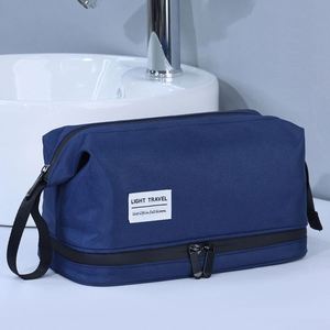 Maxfree Wet Separation <b>Toiletry</b> Bag Folding Portable Cosmetic BagLargeCapacity Nylon Waterproof Hanging <b>Storage</b> Wash Bag - Product Image 2