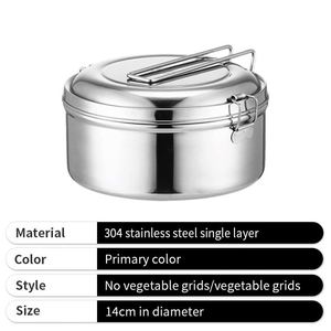 2025 School <b>Lunch</b> <b>Box</b> Custom Round Stainless Steel Bento Portable Picnic Single Layer <b>Lunch</b> <b>Box</b> for Kid - Product Image 3
