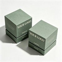 Boîtes d'emballage en carton rigide haut de gamme personnalisées en gros pour bougies, boîtes de luxe pour pots de thé, boîtes cadeaux pour bougies à l'encre de soja