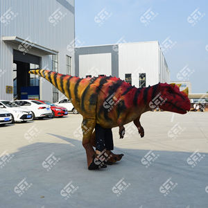 Costume de dinosaure léger <span class=keywords><strong>Jurassic</strong></span> <span class=keywords><strong>World</strong></span> avec pattes visibles, costumes de dinosaures à thème en tailles adultes pour spectacle de parc - Product Image 3