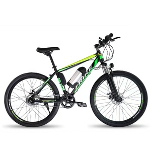 Vélo de montagne électrique pour adultes 36V/250W avec moteur arrière sans balais, 1 vitesse, freins à double disque, batterie au lithium, respectueux de l'environnement, suspension 26 pouces - Product Image 2