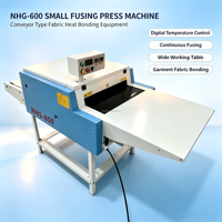 Presse à chaud industrielle automatique pneumatique pour le fusionnement et l'estampage de tissus, avec une largeur de travail de 500-750 mm, pour les t-shirts