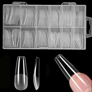 120 Uñas Postizas de Color Puro, Semi-Mate, Estilo <span class=keywords><strong>Ballet</strong></span> Coffin, Transparentes, Acrílicas, 12 Tamaños, Uñas a Presión con Cobertura Total - Product Image 4
