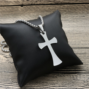 <b>Cross</b> Pendant Necklace Stainless Steel Unisex Fashion Jewelry Gift - Product Image 2