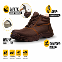 Chaussures de sécurité en cuir gaufré AOXIANG pour l'été/l'automne/l'hiver, avec embout en acier, semelle intermédiaire et doublure en polaire, construction durable