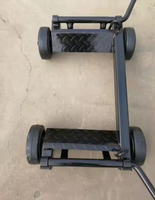 Grandes roues roues auxiliaires noires utilisation véhicule de sauvetage routier roue de véhicule mobile chariot Jack