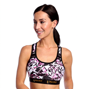 Soutien-gorge de sport réversible grande taille pour femme, noir, style crop top de yoga, écologique et respirant, pour tenue active - Product Image 1