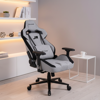 Chaise de jeu exécutive JR RACING JR-0154 avec revêtement, vérin à gaz 3 positions, accoudoirs réglables, pieds coniques, design moderne