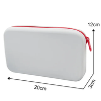 Dompet koin silikon Mini mewah untuk wanita anak perempuan dompet anak-anak kosmetik rias wajah ritsleting perjalanan lucu Logo kustom