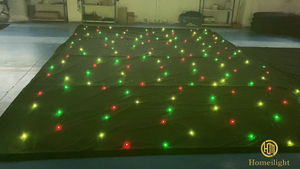 Tissu de toile de fond de mariage, lumière de velours ignifuge, contrôle du son, rideau LED, lumière RGB LED, rideau étoile - Product Image 3