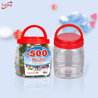 Pot carré en plastique transparent de qualité alimentaire de 2500 ml pour bonbons aux cacahuètes, avec couvercle
