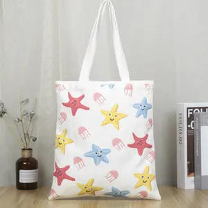 Atacado Em Branco Plain Custom Print Logo Compras Reciclado Cotton Canvas Tote Bag