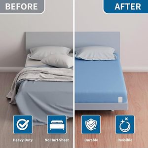Heavy Duty <b>Bed</b> <b>Sheet</b> Holders for Corners Lock <b>Sheets</b> Tight No-Slip Fitted <b>Sheet</b> Holder for King, Queen, Twin Mattress - Product Image 4