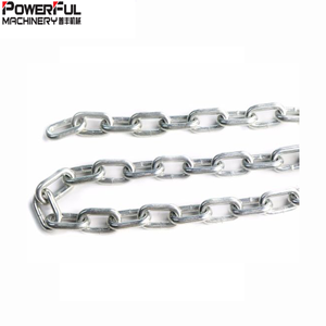 G30 Chaînes soudées en acier au carbone électro-galvanisé de 8mm à maillons courts et longs Standard DIN 5685 766 763 764 - Product Image 1