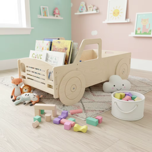 Étagère à livres pour enfants en bois massif pour le salon - Rangement et présentoir multi-niveaux Style moderne Écologique - Product Image 2
