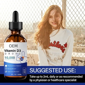 Vitamina D3 y K2 Sabor personalizado Sublingual Vegan Vitamin Drop Suplementos Energy Booster Producto de belleza - Product Image 3