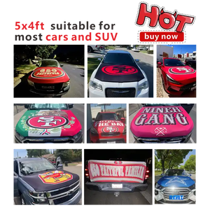 Tùy Chỉnh Xe Động Cơ Mui Xe Bìa Với Thiết Kế Mới 49ers Niners Băng Đảng Đội Bóng Đá Cờ - Product Image 6